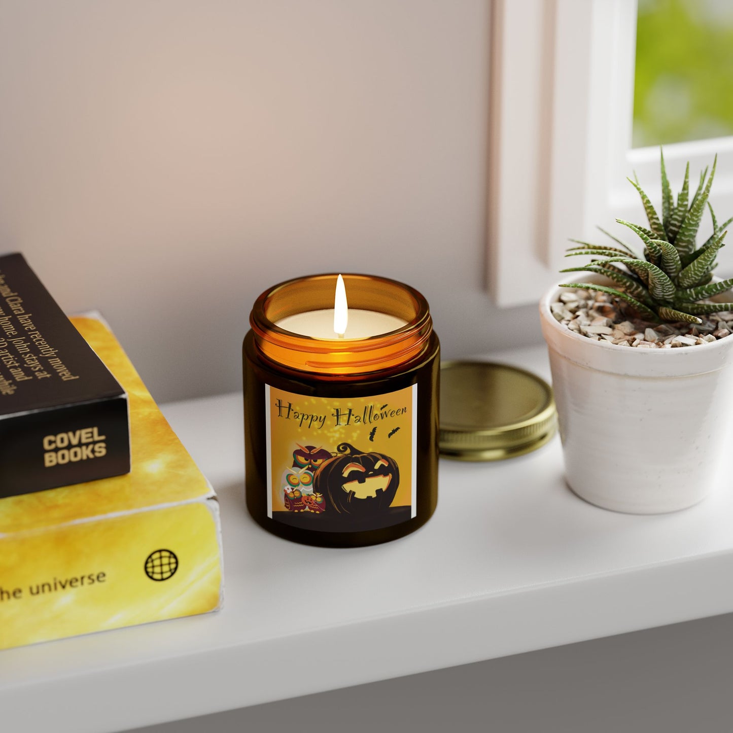 Halloween Scented Candles - Coconut Apricot Wax, Cozy Fall Decor, Autumn Aromatherapy, Spooky Scents, Gift for Him/Her