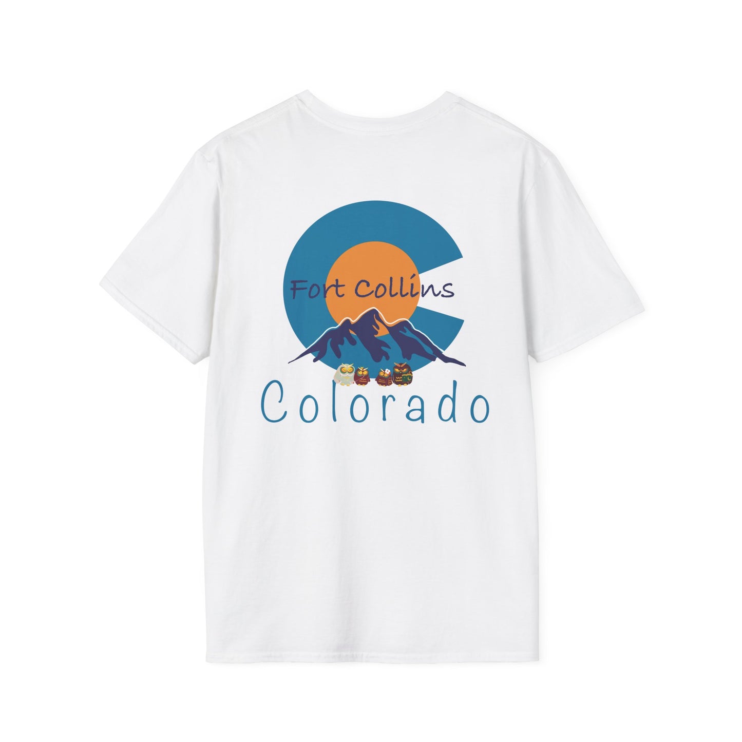 Fort Collins Colorado Unisex T-Shirt | Softstyle Tee for Travel Lovers, Adventure Seekers, and Summer Days, Gift for Nature Enthusiasts