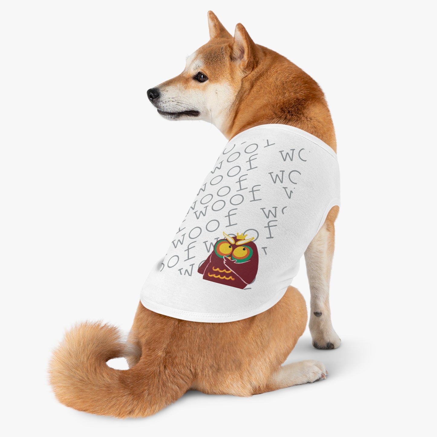 Cute Pet Tank Top with Fun Owl Design for Dogs, Dog Apparel, Pet Gift, Pet Costume, Summer Wear, Animal Lover Gift