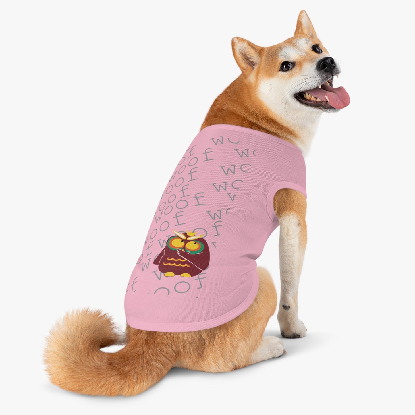 Cute Pet Tank Top with Fun Owl Design for Dogs, Dog Apparel, Pet Gift, Pet Costume, Summer Wear, Animal Lover Gift