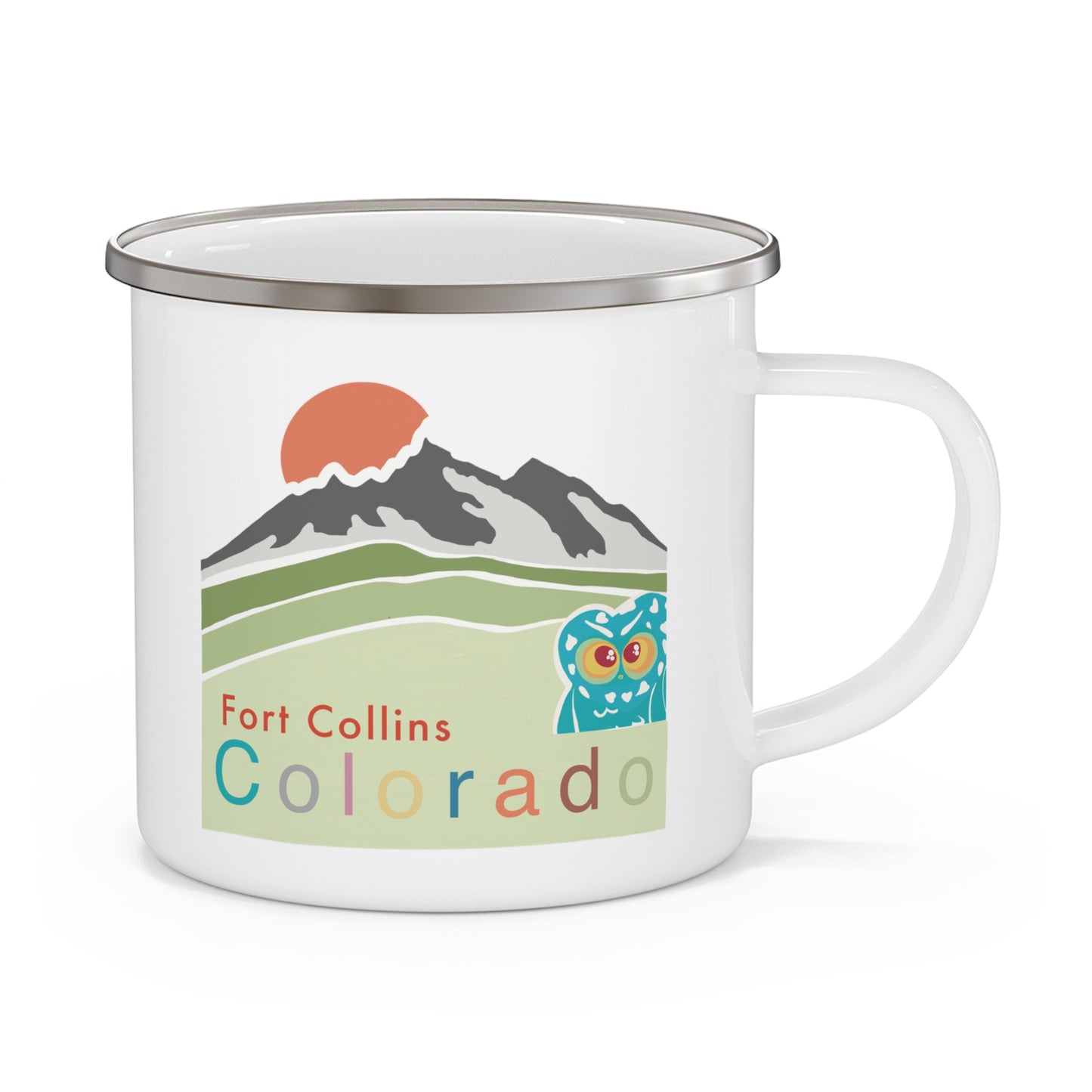 Fort Collins Colorado Enamel Camping Mug - Perfect for Outdoor Adventures and Gifts