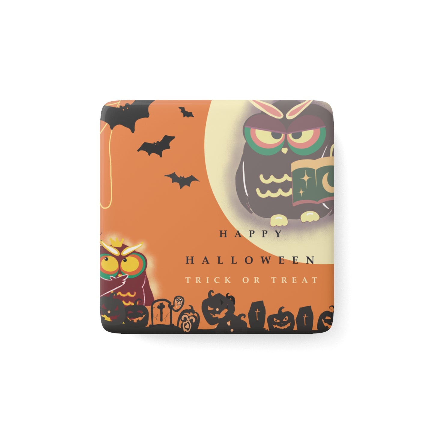 Halloween Owl Magnet, Trick or Treat Decor for Fall, Seasonal Fridge Art, Halloween Gift, Cute Party Favors