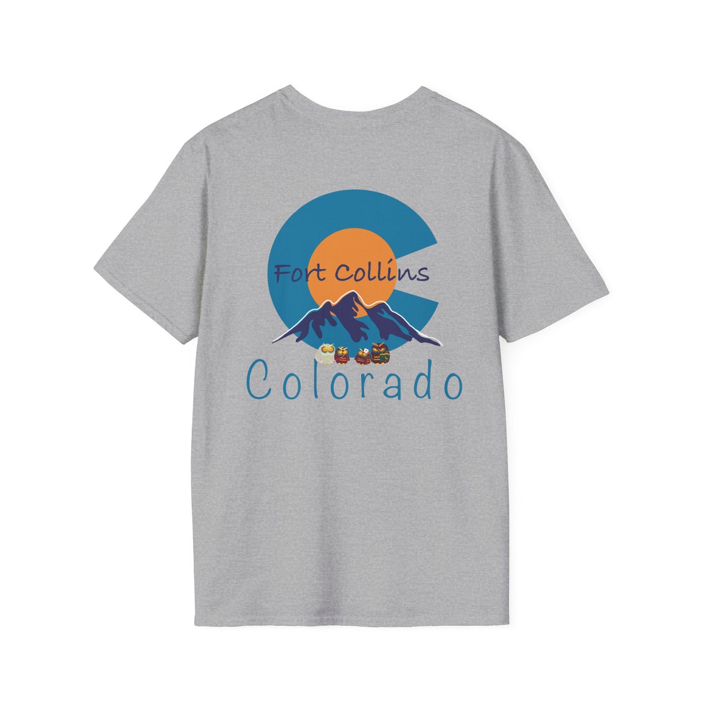 Fort Collins Colorado Unisex T-Shirt | Softstyle Tee for Travel Lovers, Adventure Seekers, and Summer Days, Gift for Nature Enthusiasts