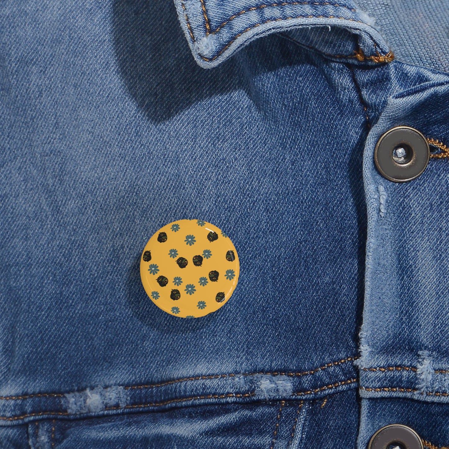 Cute Floral Round Pins, Enamel Pin Set, Fashion Accessories, Gift for Her, Trendy Badges, Casual Outfit Decor