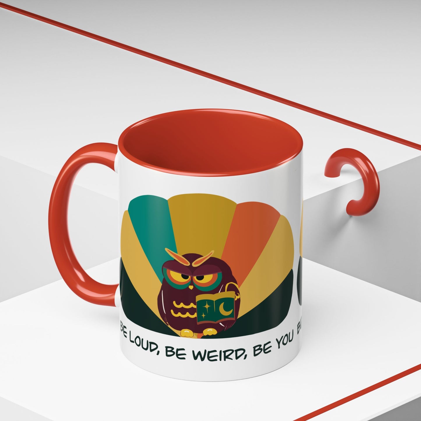 Quirky Owl Coffee Mug, Fun Gift for Coffee Lovers, Unique Design, Be Loud Be Weird Be You, Perfect for Birthdays, Home Decor