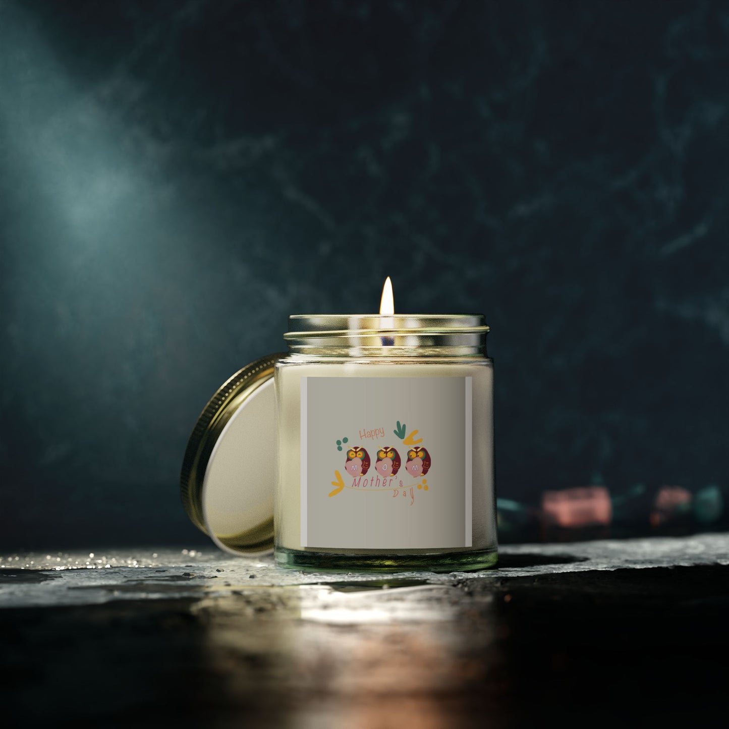 Happy Mother's Day Scented Candles - Coconut Apricot Wax - 4oz & 9oz