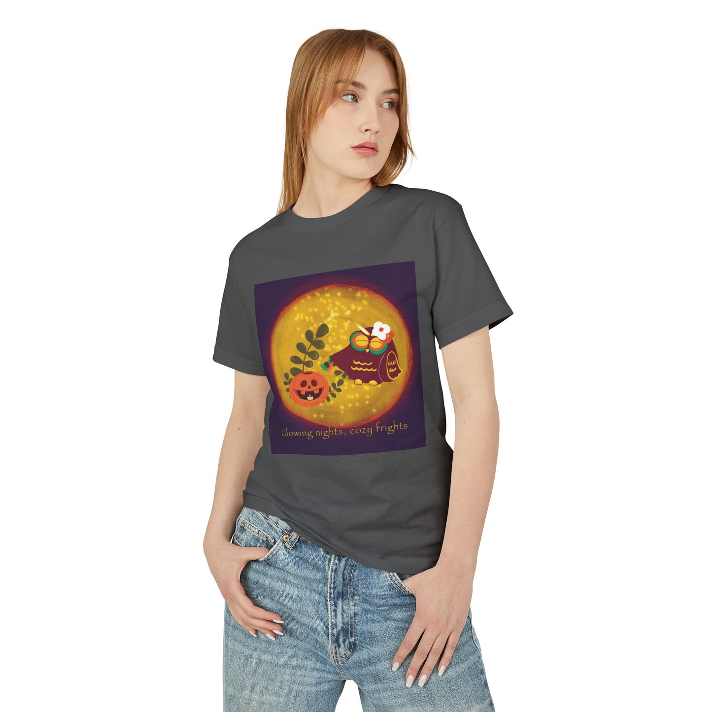 Spooky Night Vibes Tee | Unisex Halloween T-Shirt, Cozy Cotton Shirt, Fall Fashion, Pumpkin Lovers Gift, Ghost Print Top