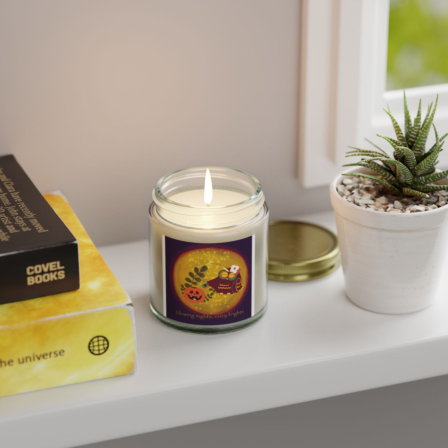 Cozy Autumn Scented Candles | Coconut Apricot Wax (4oz, 9oz) - Perfect for Fall Decor, Relaxation, Home Fragrance, Gifts, Halloween