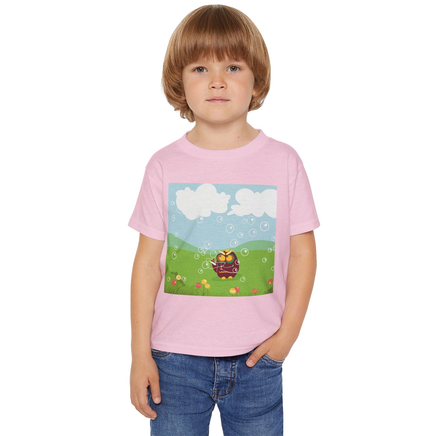 Whimsical Toddler T-Shirt with Bubbles Design, Kids Gift, Summer Outfit, Birthday Party, Playtime Essential, Adorable Toddler Apparel