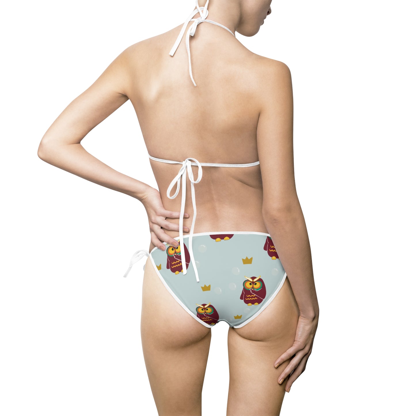 Playful Cartoon Print Bikini Swimsuit for Women - Perfect for Summer Beach Days