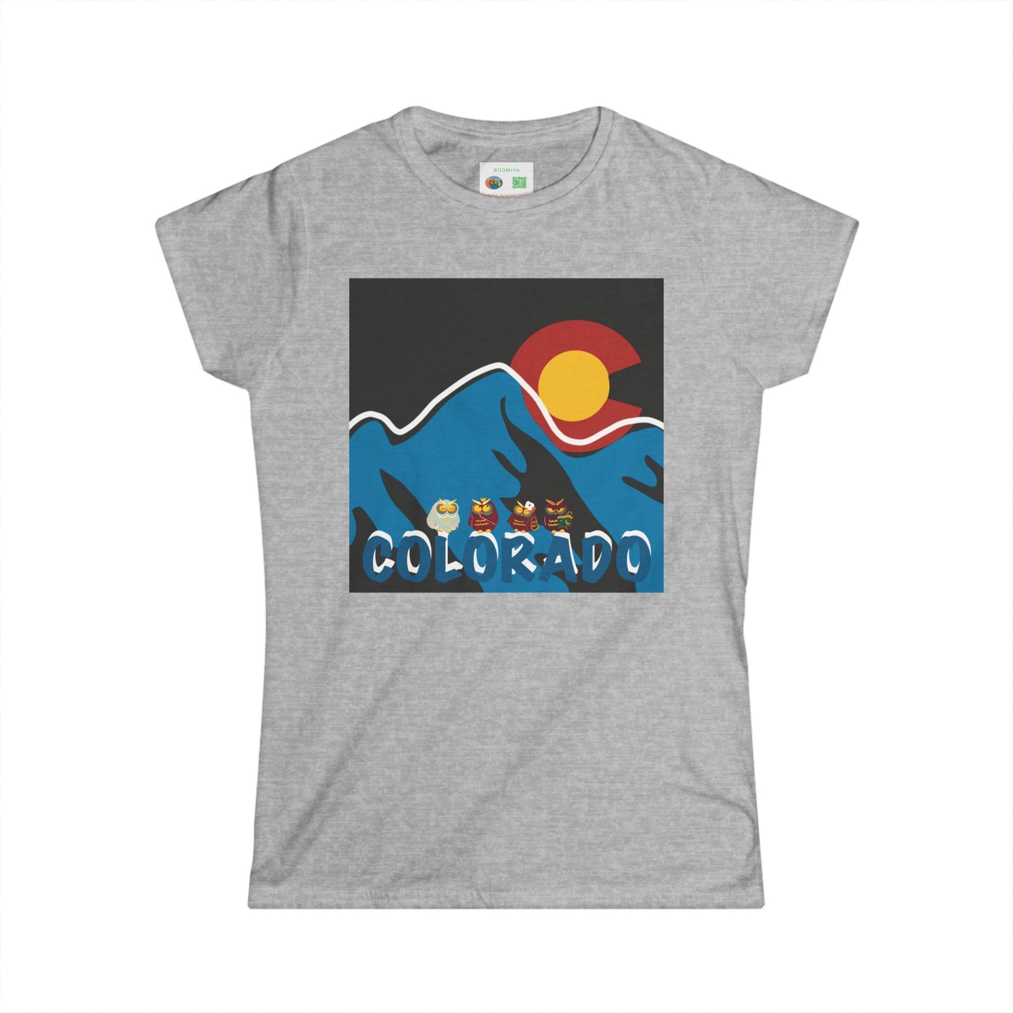 Colorado Mountain Graphic Tee | Women's Softstyle T-Shirt, Colorado Lover Gift, Travel Shirt, Nature Top, Outdoor Adventure Apparel