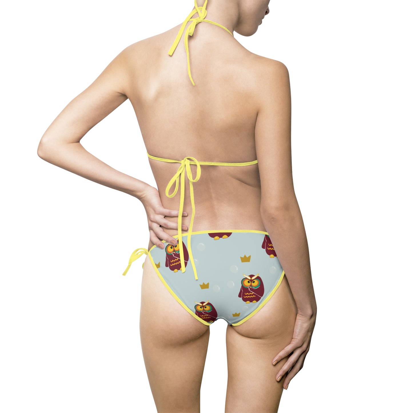 Playful Cartoon Print Bikini Swimsuit for Women - Perfect for Summer Beach Days