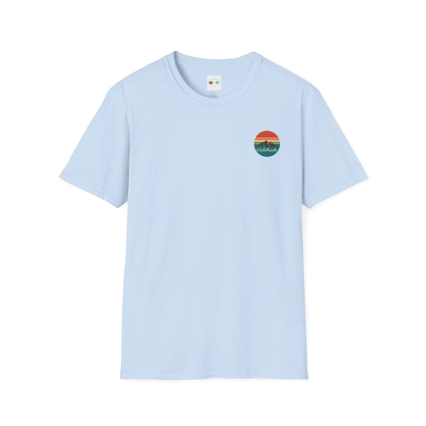 Retro Colorado Mountain T-Shirt | Softstyle Tee for Nature Lovers, Outdoor Adventures, Gifts, Travel Souvenir, Vintage Style