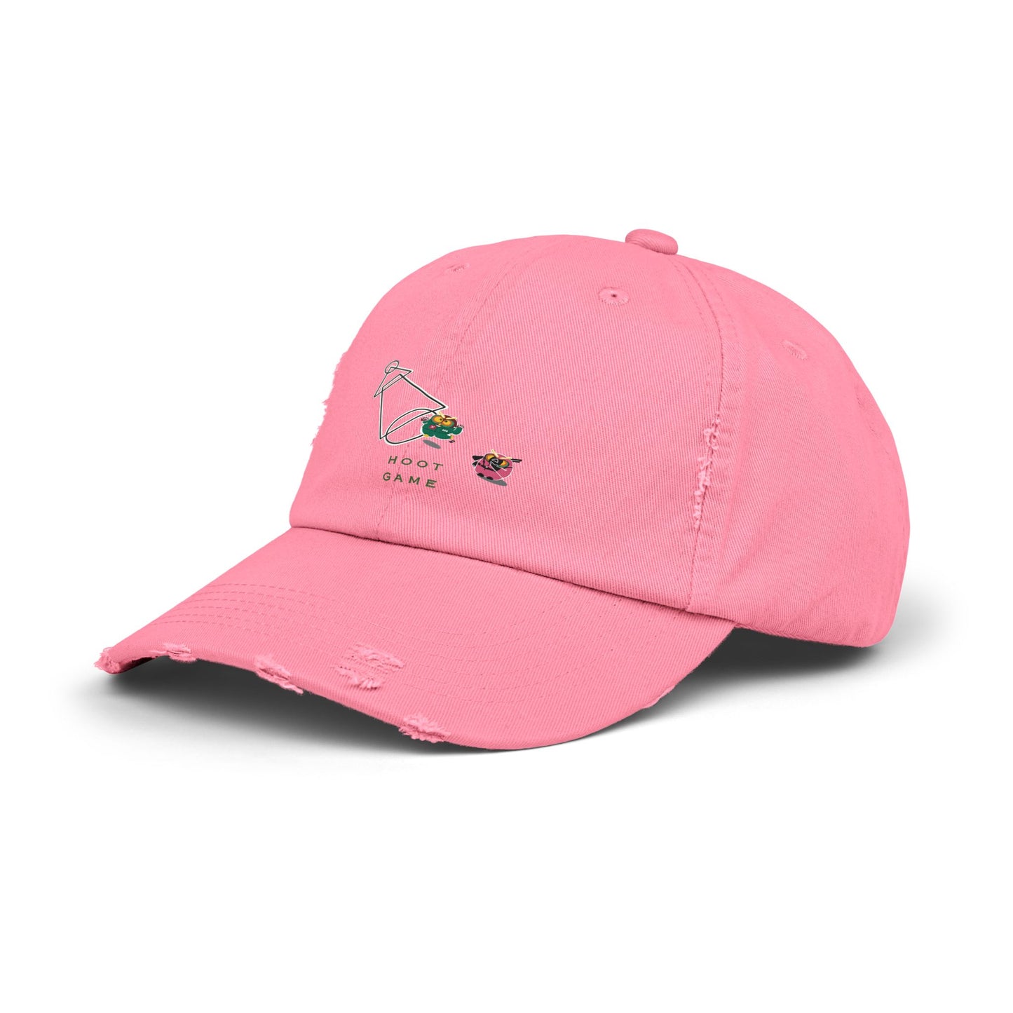 Unisex Distressed Cap - Hoot Game Inspired Fashion Hat