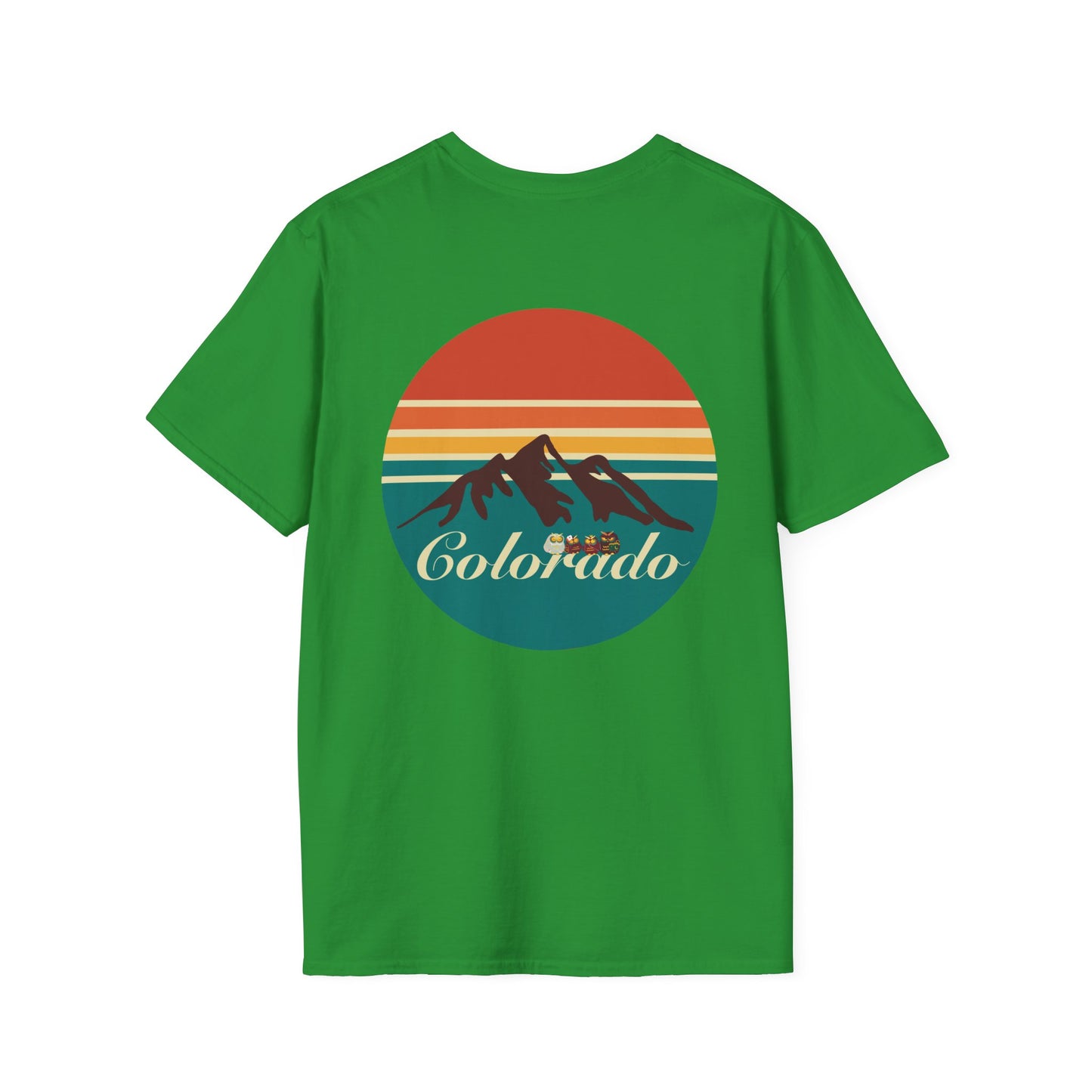 Retro Colorado Mountain T-Shirt | Softstyle Tee for Nature Lovers, Outdoor Adventures, Gifts, Travel Souvenir, Vintage Style