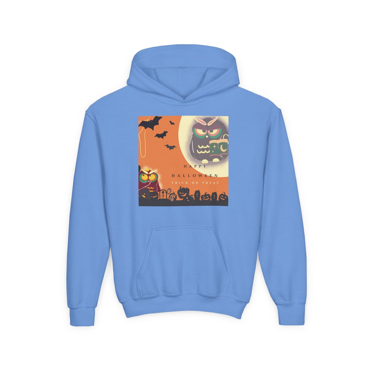 Halloween Youth Hoodie - Spooky Graphic Sweatshirt, Perfect for Fall Fun, Trick-or-Treating, Costume Parties, Cozy Sweater