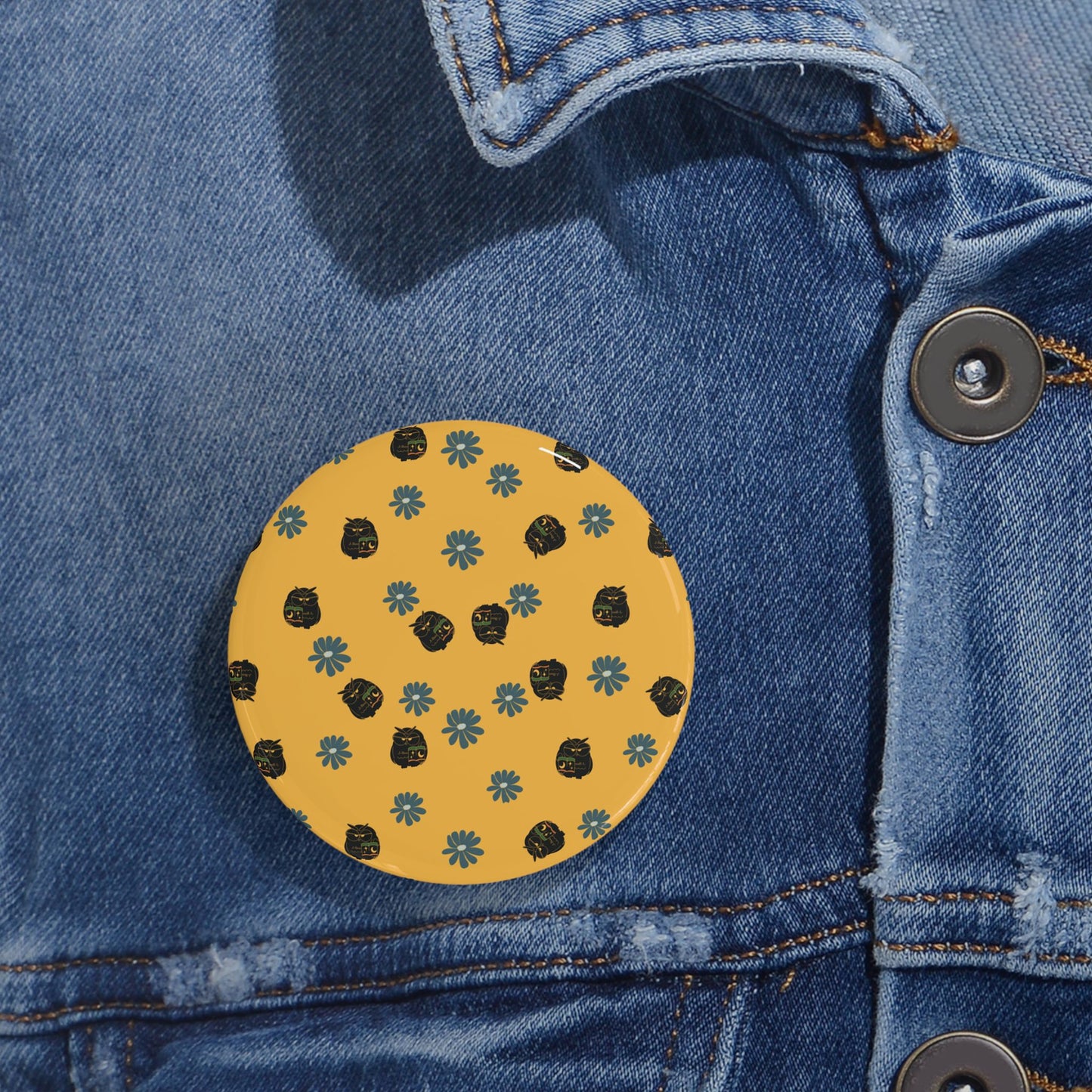 Cute Floral Round Pins, Enamel Pin Set, Fashion Accessories, Gift for Her, Trendy Badges, Casual Outfit Decor