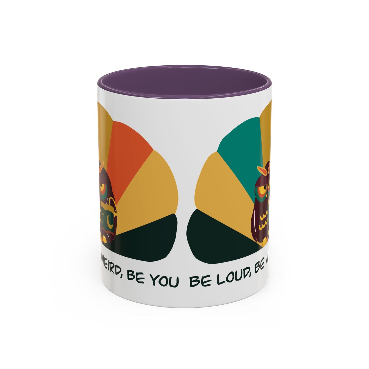 Quirky Owl Coffee Mug, Fun Gift for Coffee Lovers, Unique Design, Be Loud Be Weird Be You, Perfect for Birthdays, Home Decor