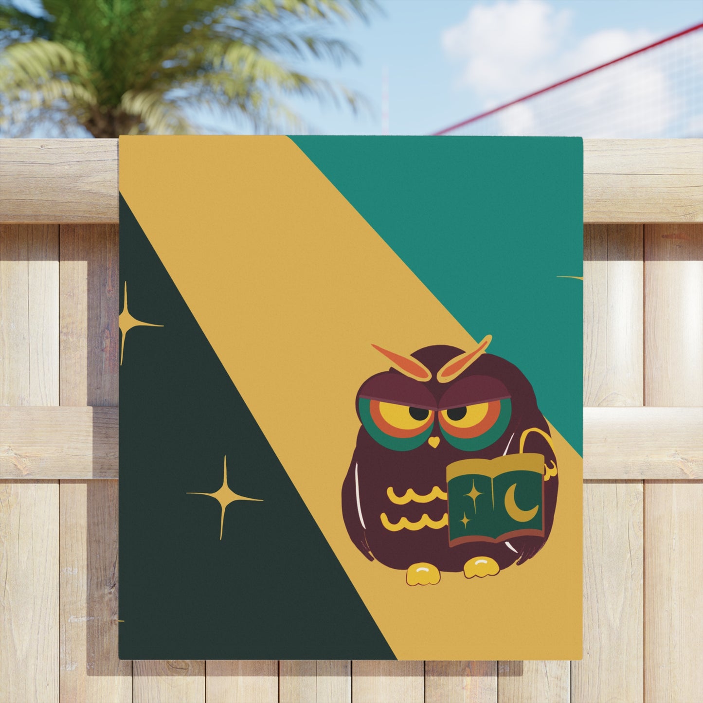 Retro Owl Beach Towel – Colorful, Fun & Perfect for Summer Adventures