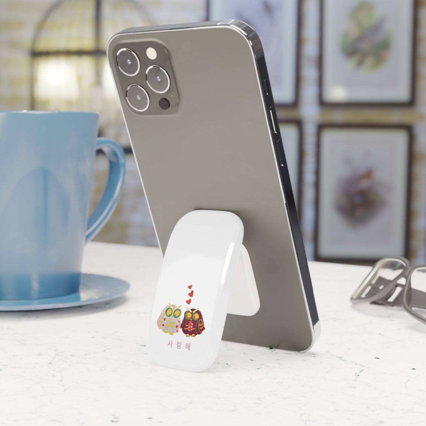 Cute Owl Phone Grip with Love Quote