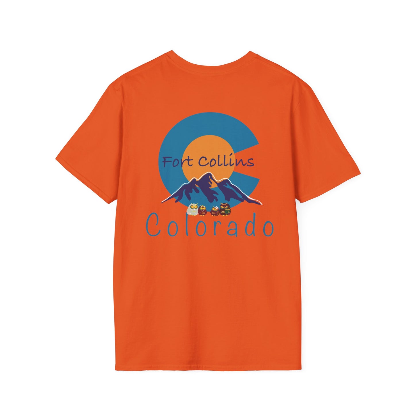 Fort Collins Colorado Unisex T-Shirt | Softstyle Tee for Travel Lovers, Adventure Seekers, and Summer Days, Gift for Nature Enthusiasts