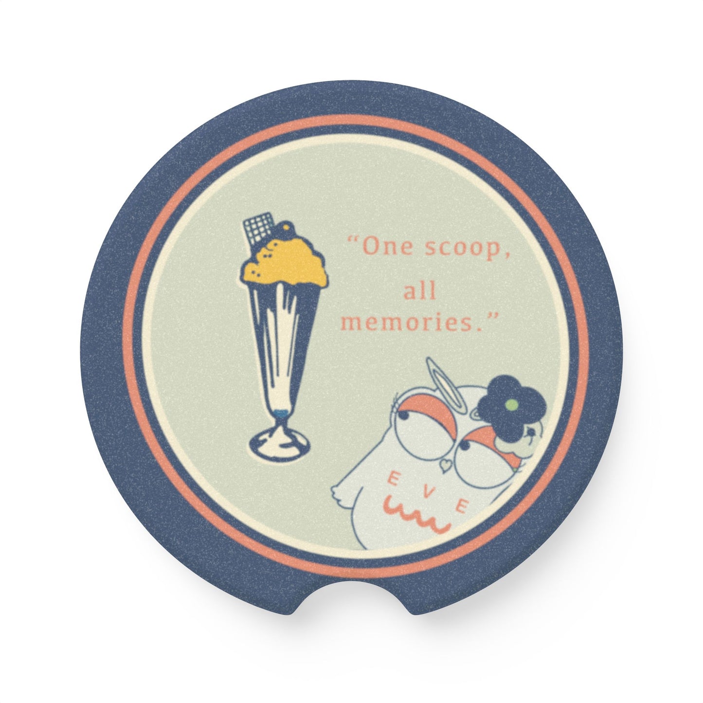 Charming Soapstone Car Coaster with Quote, Perfect Gift for Car Lovers, Unique Home Decor, Drinkware Accessory, Summer Vibes, Funny Car Gift