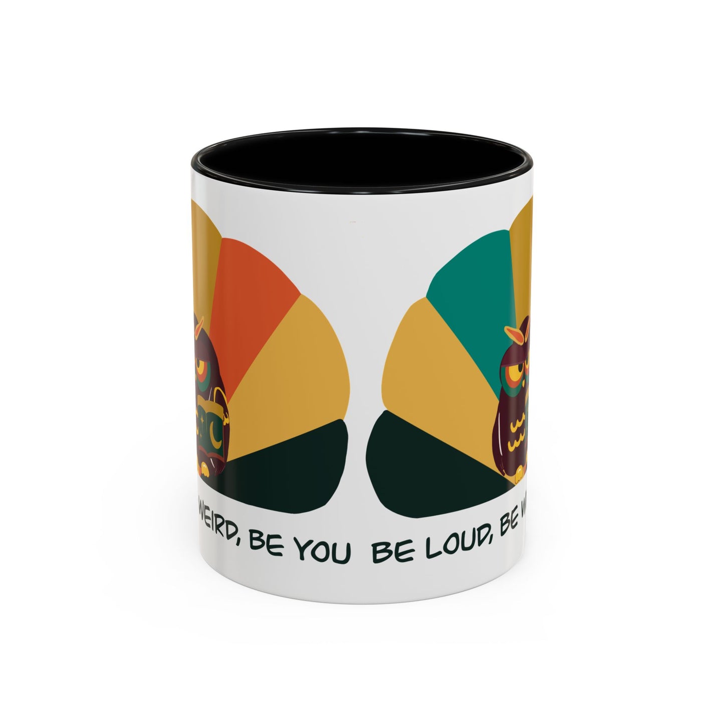 Quirky Owl Coffee Mug, Fun Gift for Coffee Lovers, Unique Design, Be Loud Be Weird Be You, Perfect for Birthdays, Home Decor