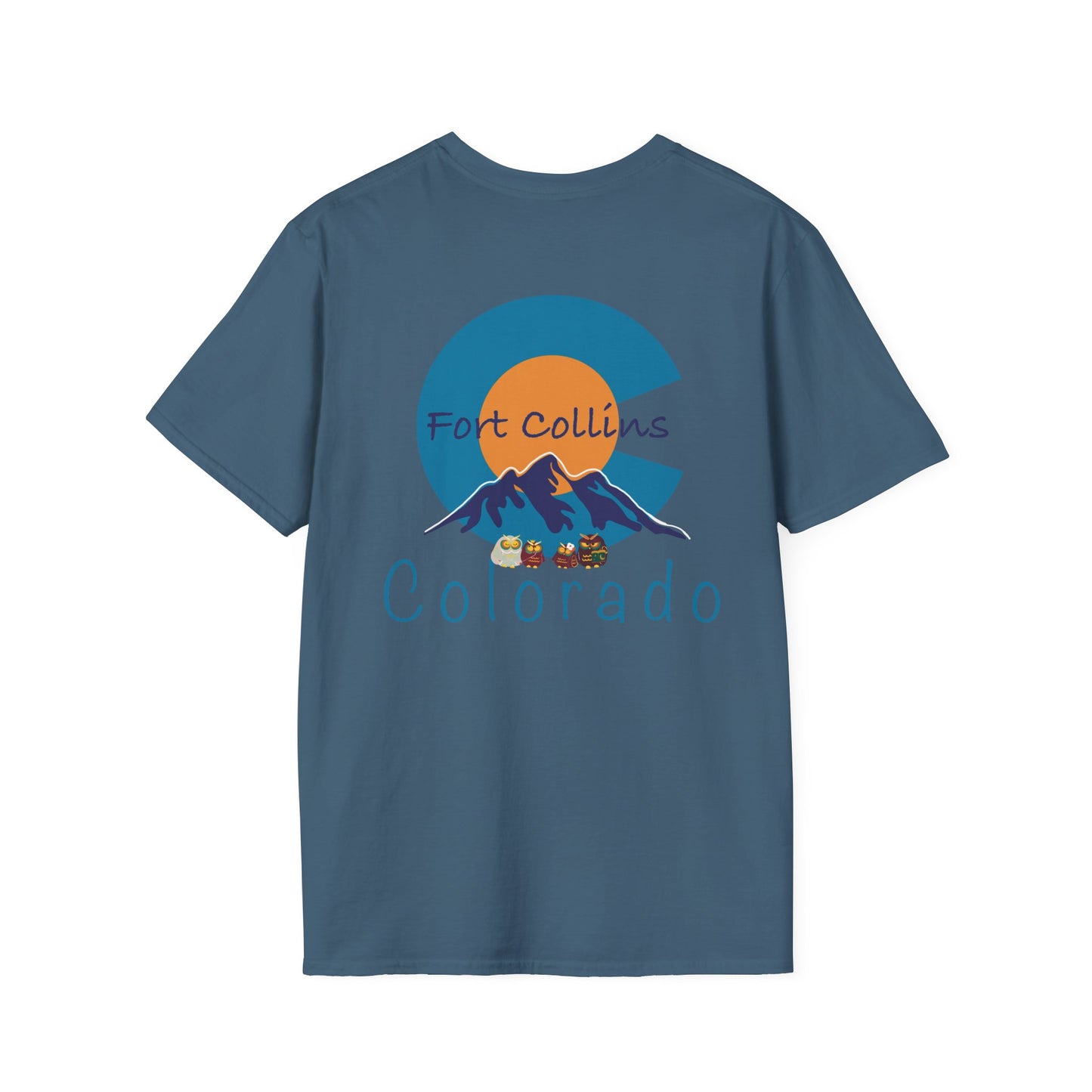 Fort Collins Colorado Unisex T-Shirt | Softstyle Tee for Travel Lovers, Adventure Seekers, and Summer Days, Gift for Nature Enthusiasts