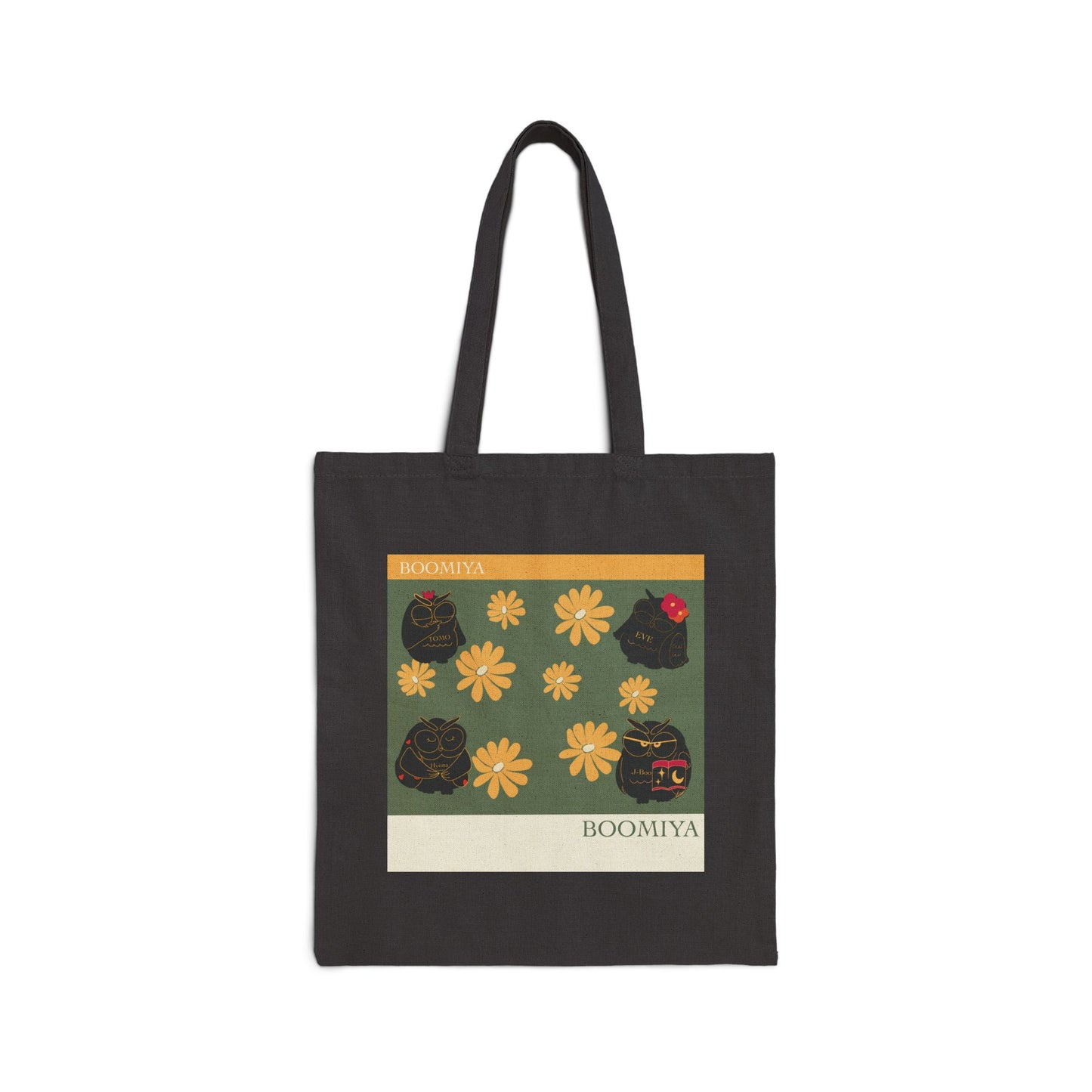 Chic Floral Cotton Canvas Tote Bag, Eco-Friendly Shopping Bag, Gift for Her, Reusable Grocery Bag, Bohemian Style Tote