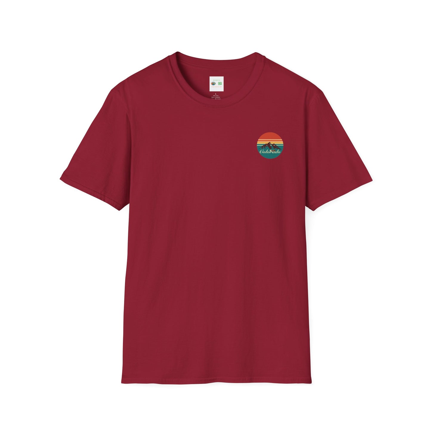 Retro Colorado Mountain T-Shirt | Softstyle Tee for Nature Lovers, Outdoor Adventures, Gifts, Travel Souvenir, Vintage Style