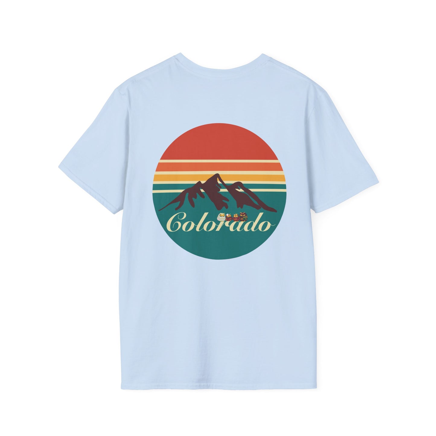 Retro Colorado Mountain T-Shirt | Softstyle Tee for Nature Lovers, Outdoor Adventures, Gifts, Travel Souvenir, Vintage Style