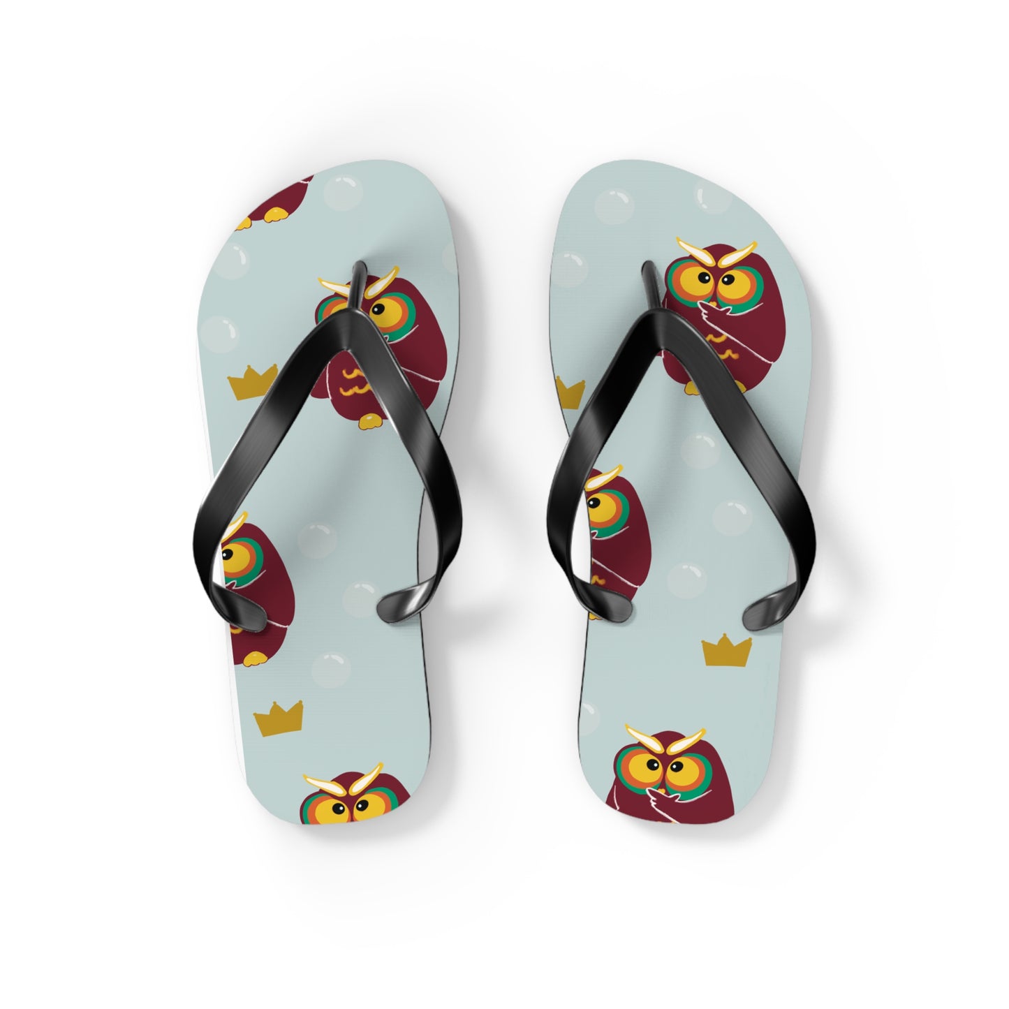 Owl Print Flip Flops - Fun Summer Footwear