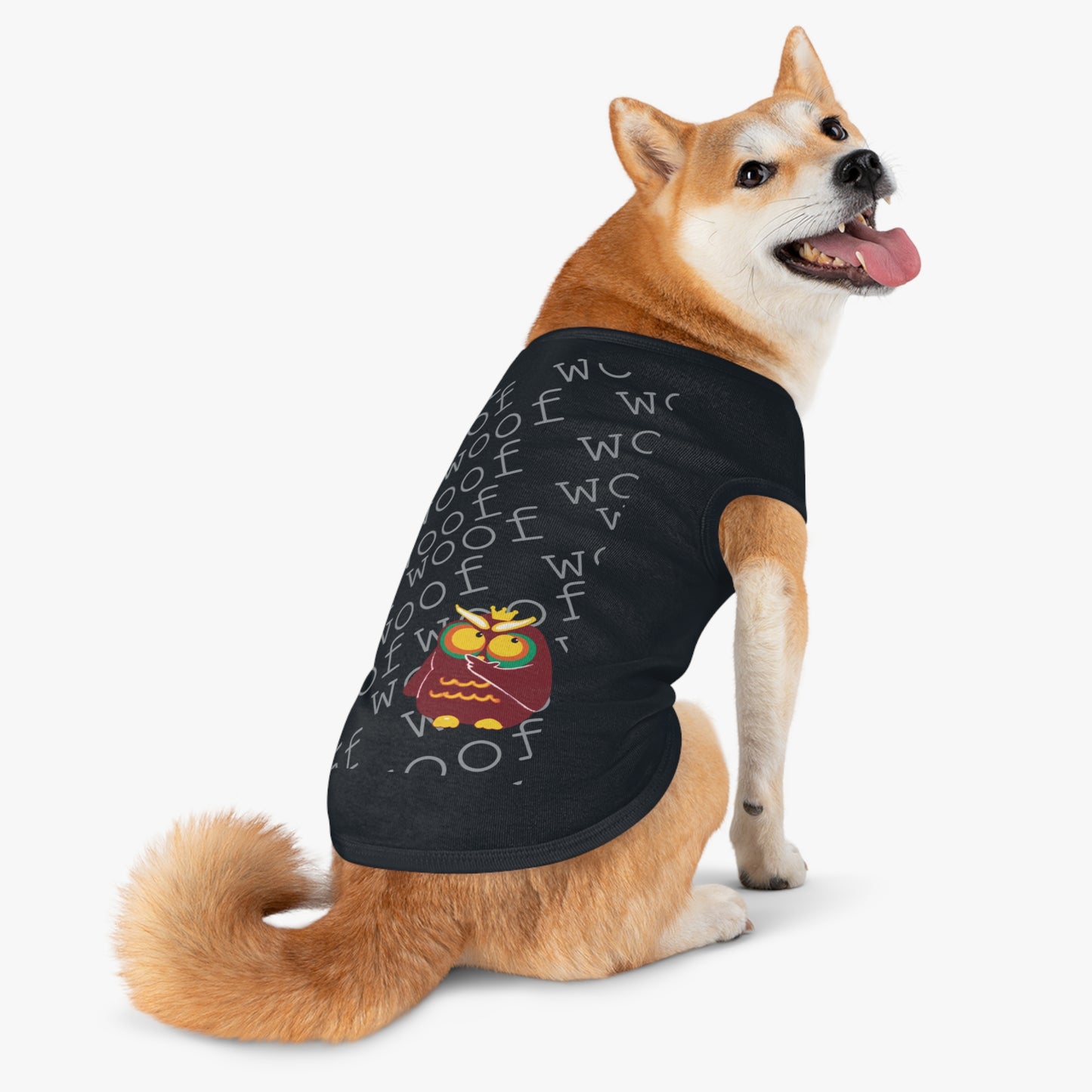 Cute Pet Tank Top with Fun Owl Design for Dogs, Dog Apparel, Pet Gift, Pet Costume, Summer Wear, Animal Lover Gift