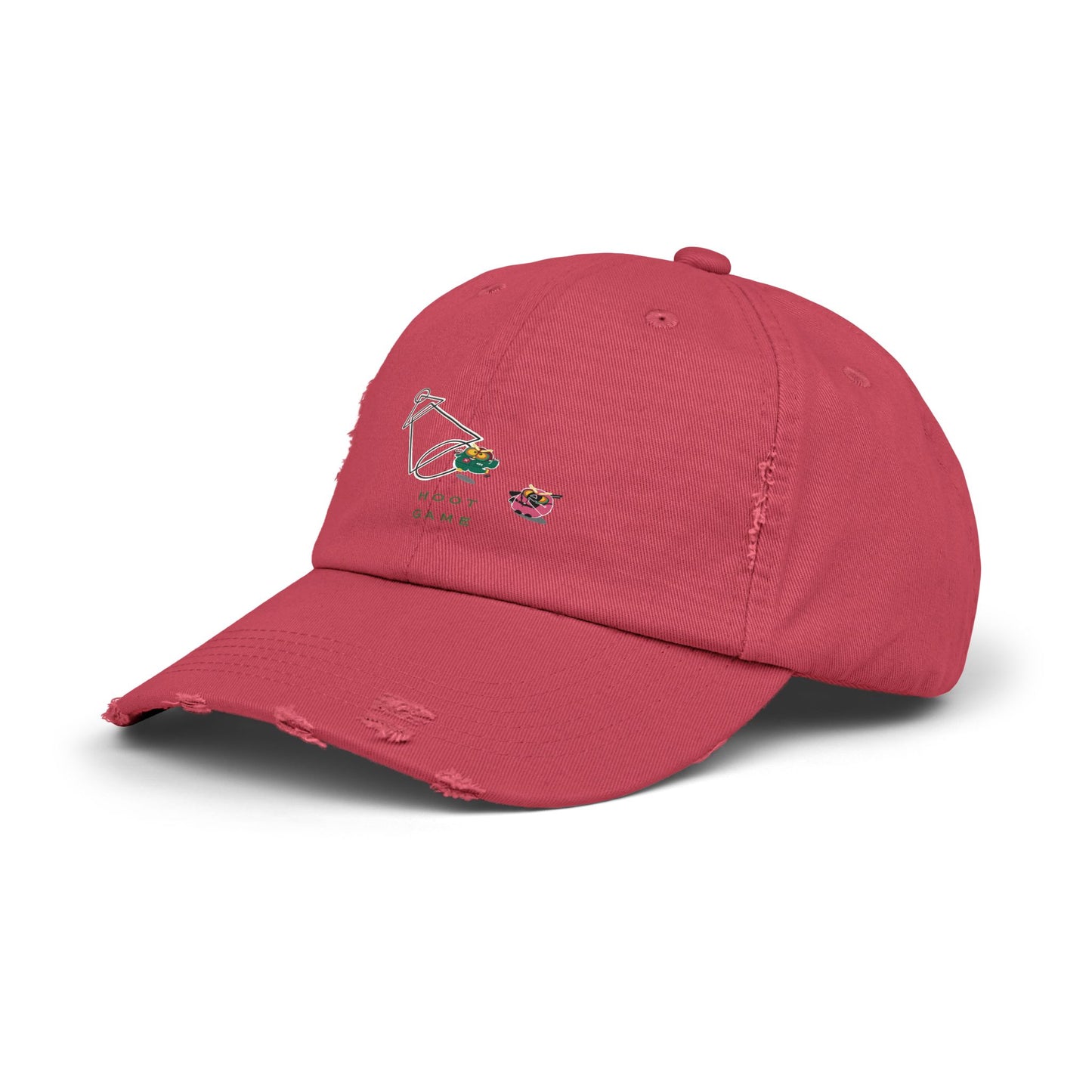Unisex Distressed Cap - Hoot Game Inspired Fashion Hat