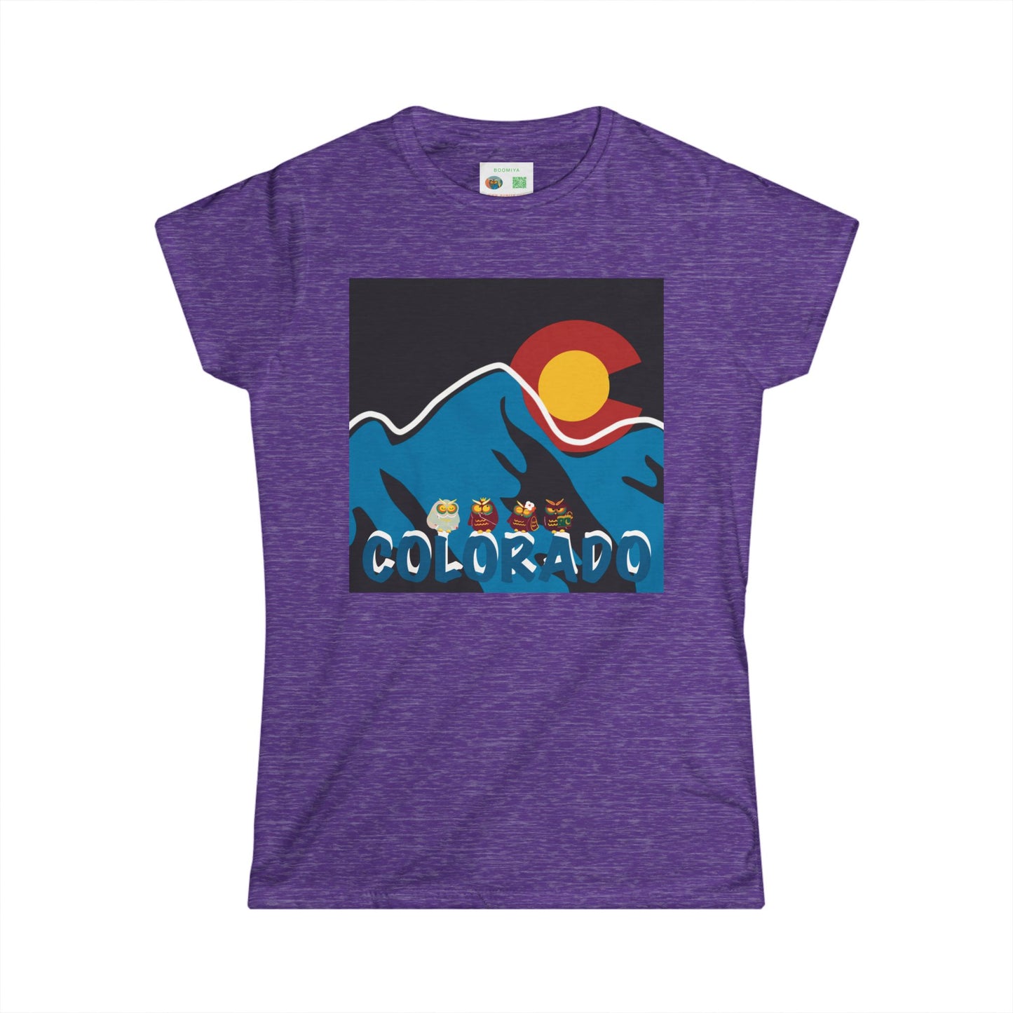 Colorado Mountain Graphic Tee | Women's Softstyle T-Shirt, Colorado Lover Gift, Travel Shirt, Nature Top, Outdoor Adventure Apparel