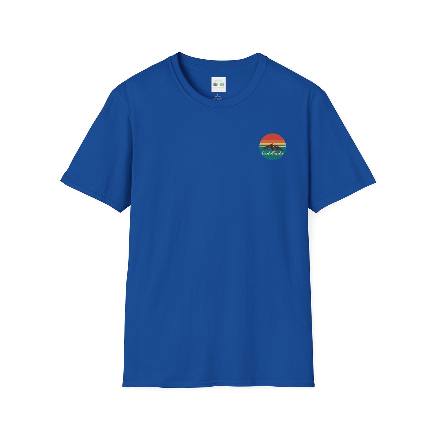 Retro Colorado Mountain T-Shirt | Softstyle Tee for Nature Lovers, Outdoor Adventures, Gifts, Travel Souvenir, Vintage Style