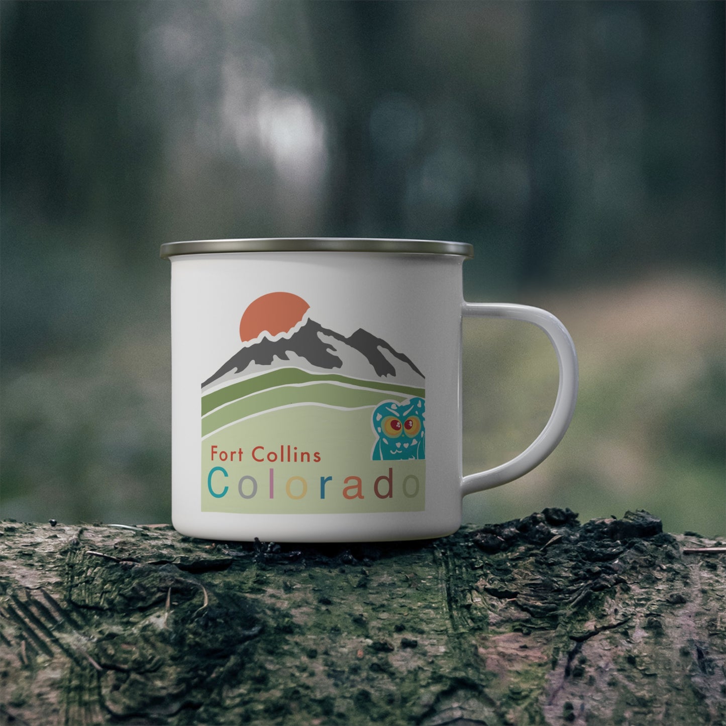 Fort Collins Colorado Enamel Camping Mug - Perfect for Outdoor Adventures and Gifts