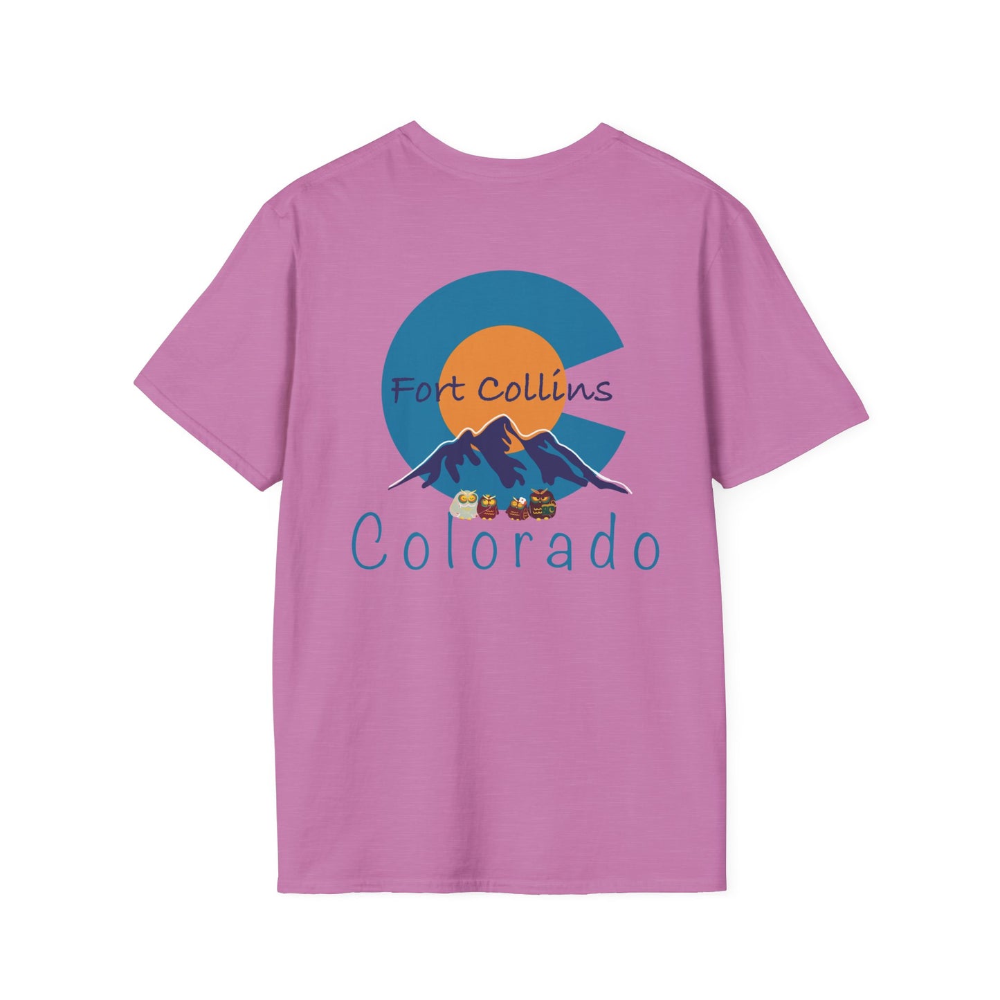 Fort Collins Colorado Unisex T-Shirt | Softstyle Tee for Travel Lovers, Adventure Seekers, and Summer Days, Gift for Nature Enthusiasts