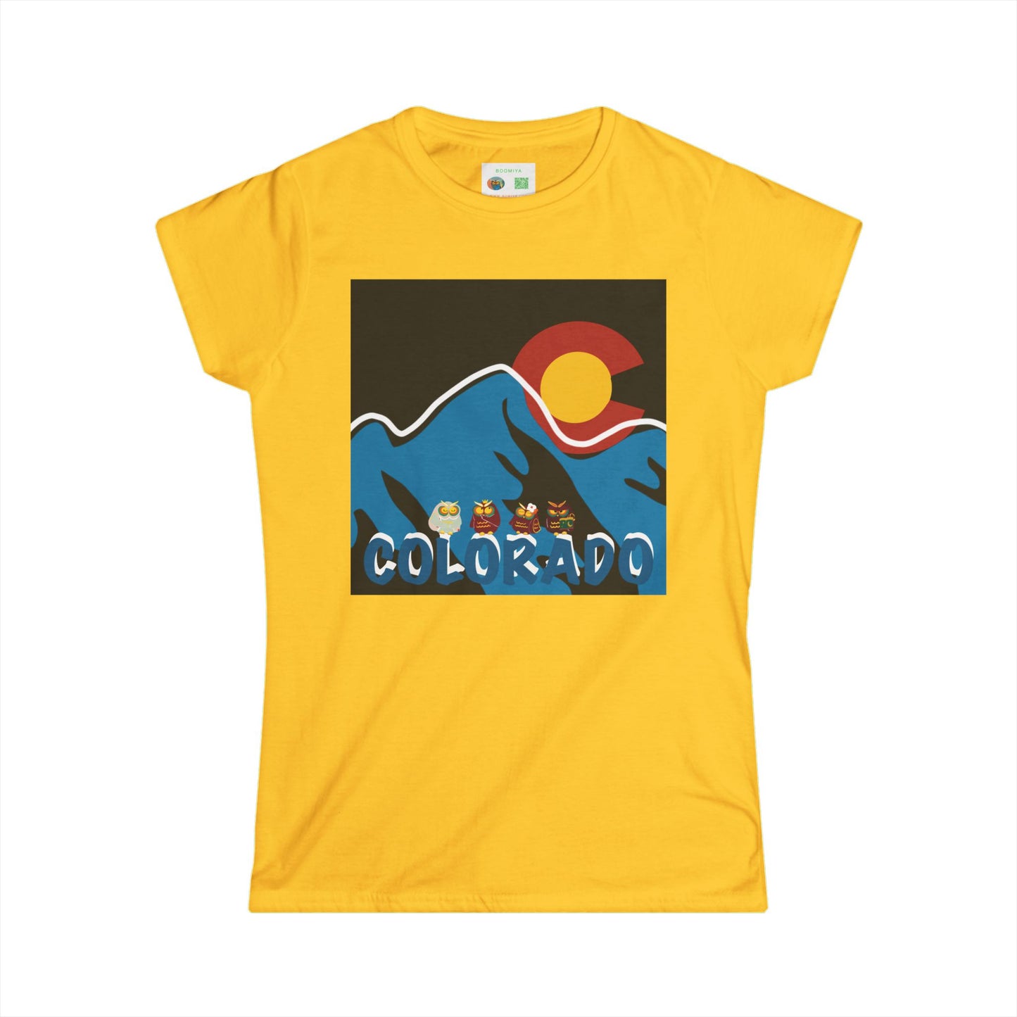 Colorado Mountain Graphic Tee | Women's Softstyle T-Shirt, Colorado Lover Gift, Travel Shirt, Nature Top, Outdoor Adventure Apparel