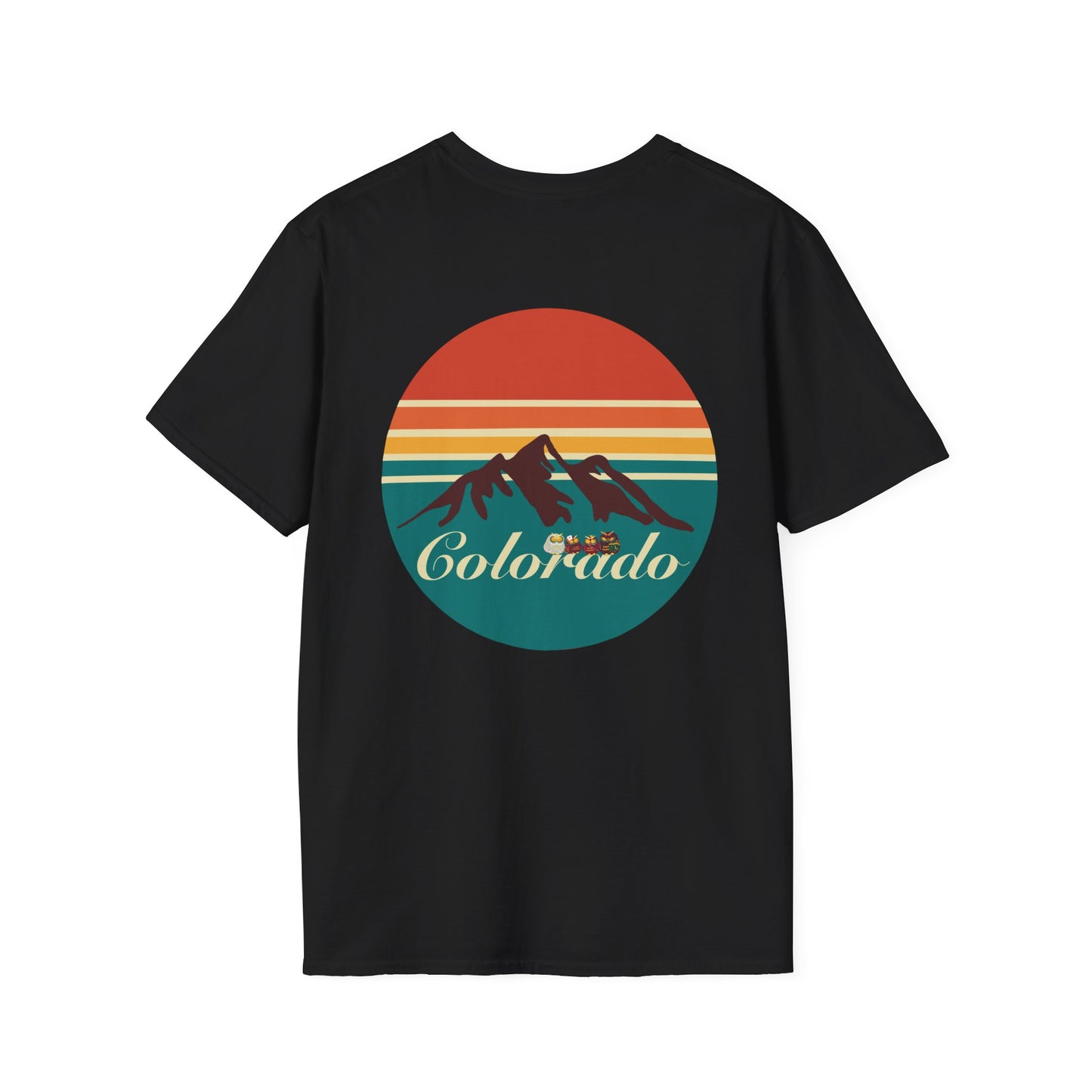 Retro Colorado Mountain T-Shirt | Softstyle Tee for Nature Lovers, Outdoor Adventures, Gifts, Travel Souvenir, Vintage Style