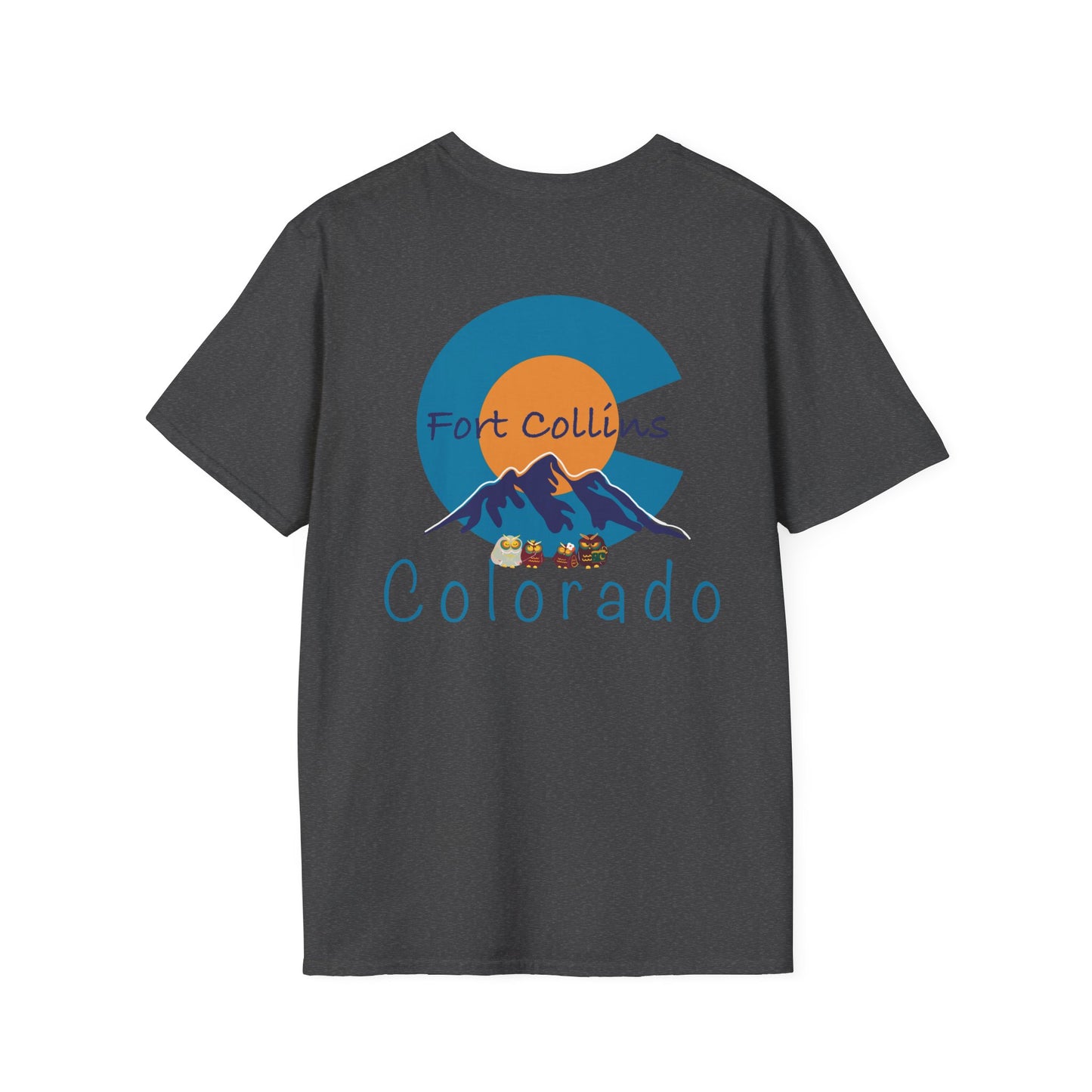 Fort Collins Colorado Unisex T-Shirt | Softstyle Tee for Travel Lovers, Adventure Seekers, and Summer Days, Gift for Nature Enthusiasts