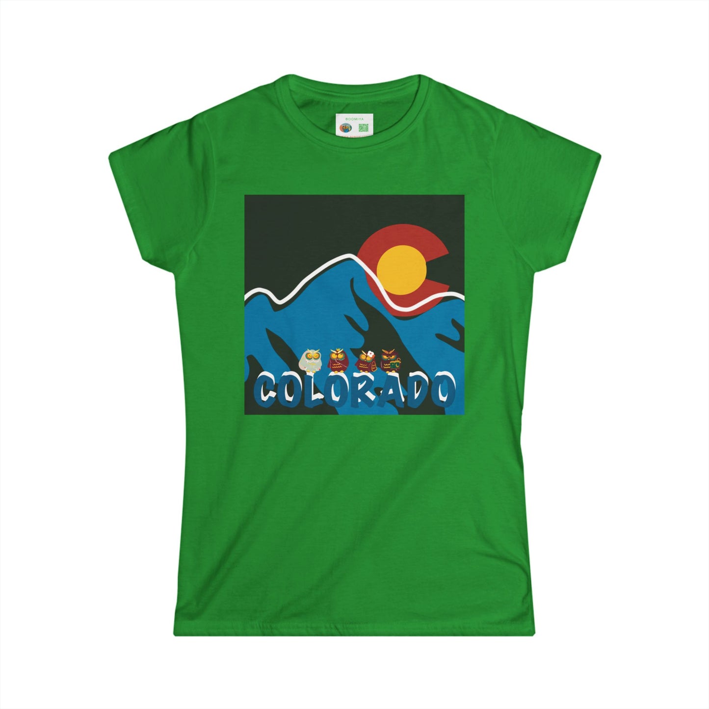 Colorado Mountain Graphic Tee | Women's Softstyle T-Shirt, Colorado Lover Gift, Travel Shirt, Nature Top, Outdoor Adventure Apparel
