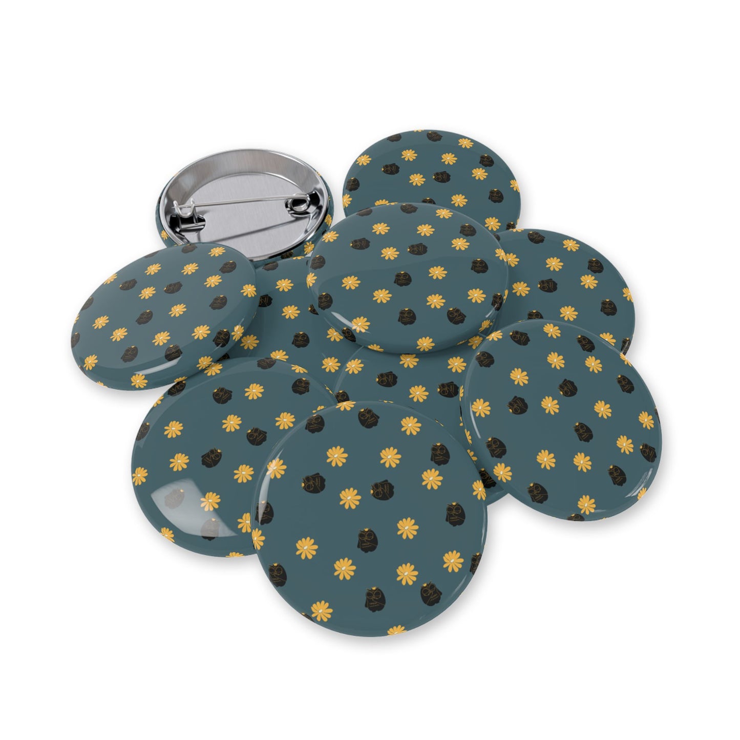 Cute Floral Round Pins, Trendy Enamel Pins, Fashion Accessories, Cute Gifts for Friends, DIY Pin Badges, Collectible Pins