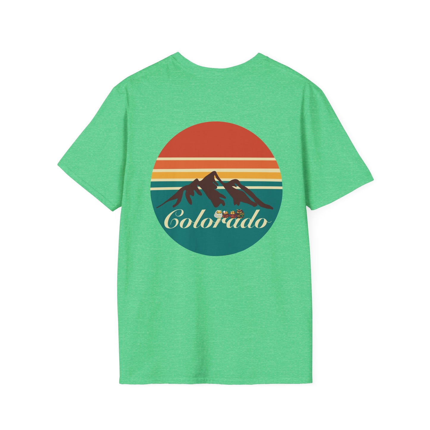 Retro Colorado Mountain T-Shirt | Softstyle Tee for Nature Lovers, Outdoor Adventures, Gifts, Travel Souvenir, Vintage Style