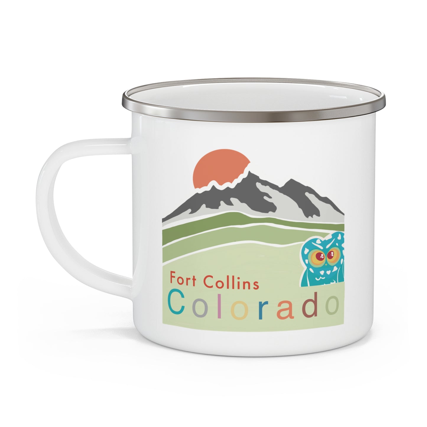 Fort Collins Colorado Enamel Camping Mug - Perfect for Outdoor Adventures and Gifts