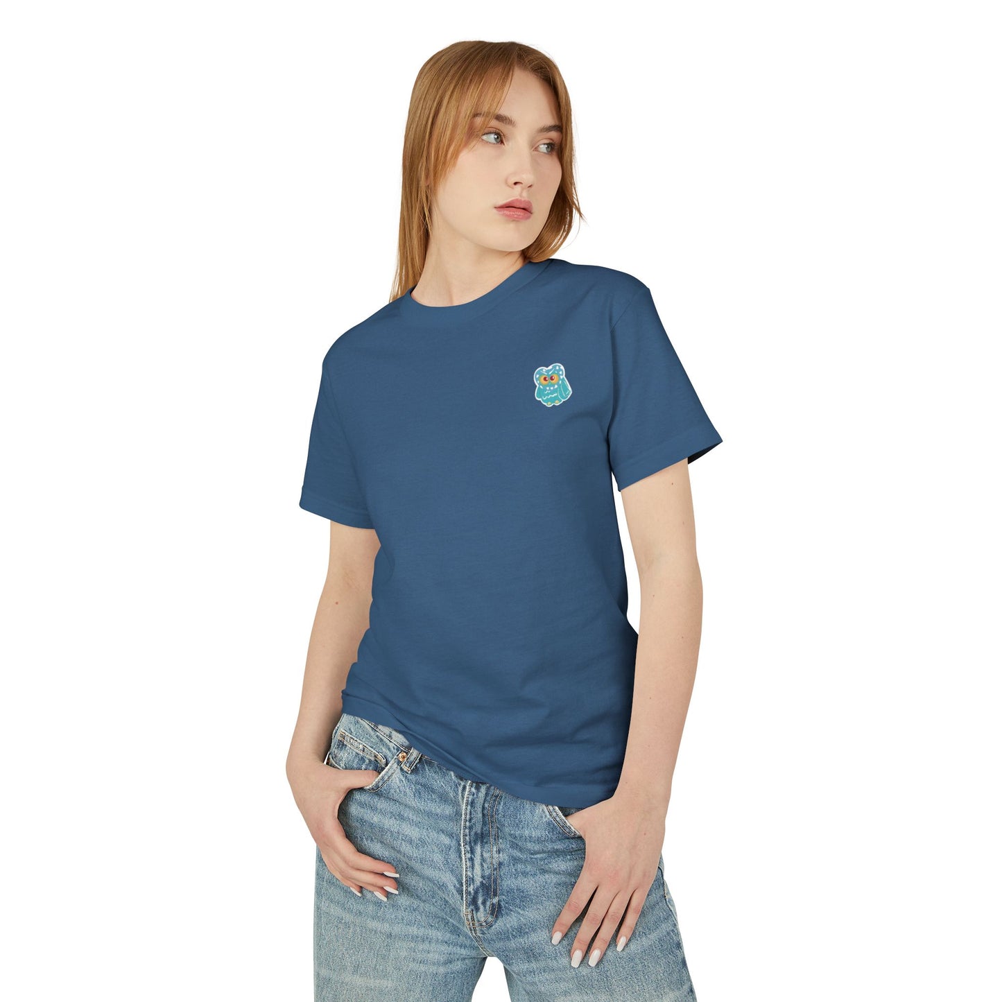 Fort Collins Vibes Unisex Heavyweight Cotton Tee - Mountain and Owl Design