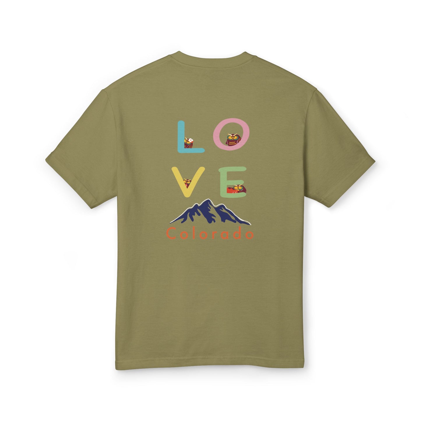 Love Colorado Graphic Tee - Unisex Garment-Dyed Heavyweight Cotton T-Shirt