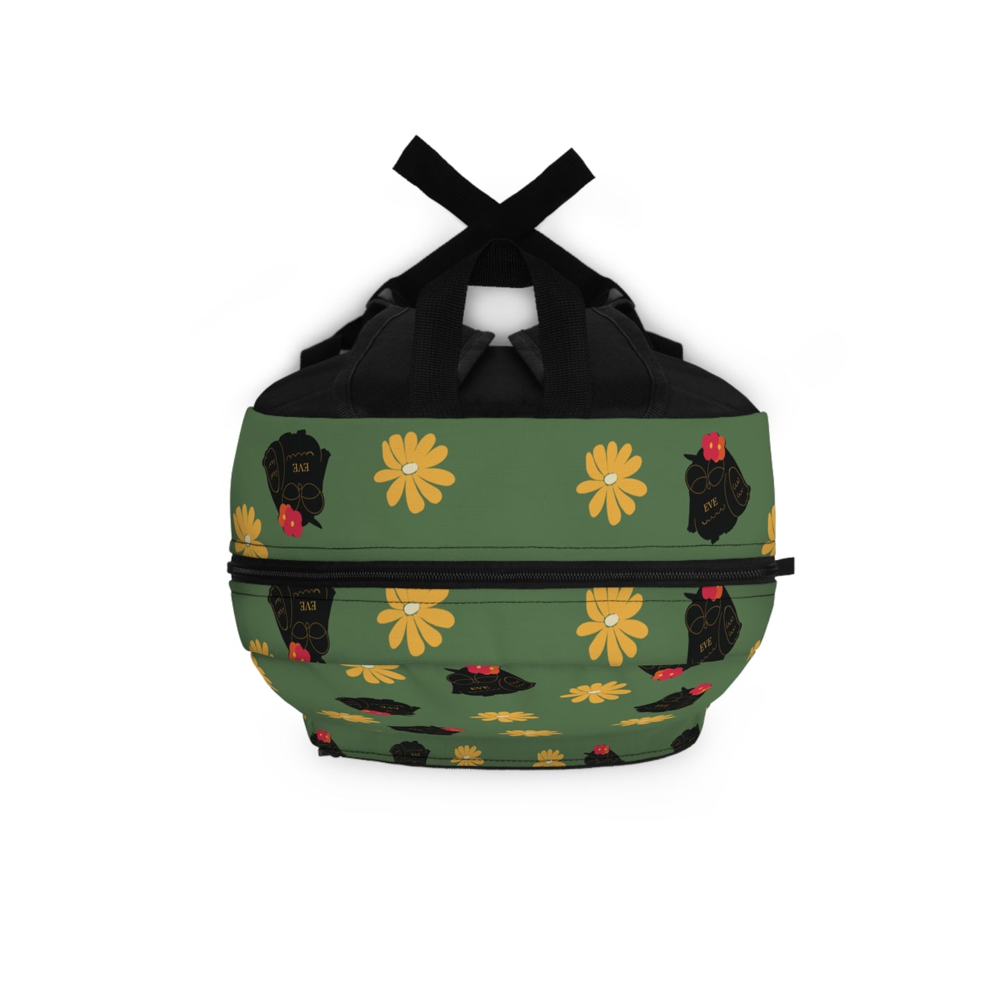 Charming Floral Backpack - Cute Green Backpack, Trendy Daypack, Stylish Book Bag for Students, Perfect for Spring Outings, Gift Idea