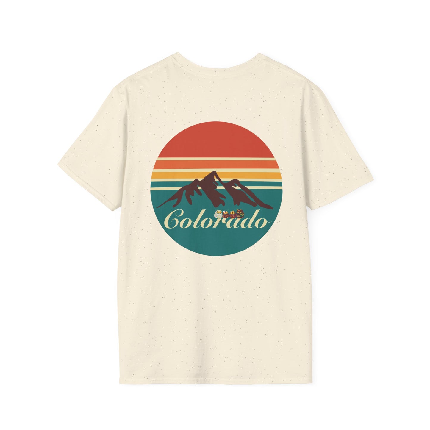 Retro Colorado Mountain T-Shirt | Softstyle Tee for Nature Lovers, Outdoor Adventures, Gifts, Travel Souvenir, Vintage Style
