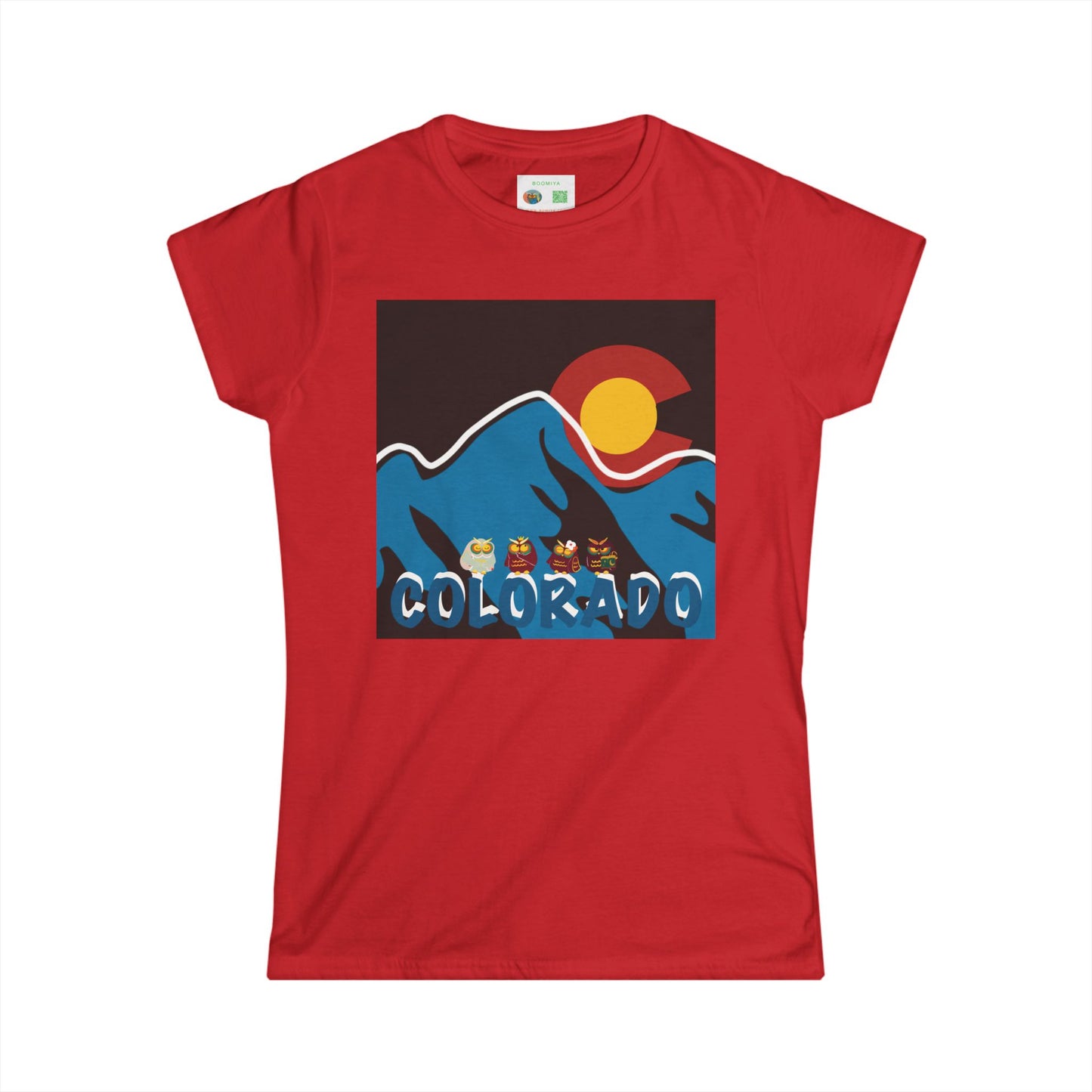 Colorado Mountain Graphic Tee | Women's Softstyle T-Shirt, Colorado Lover Gift, Travel Shirt, Nature Top, Outdoor Adventure Apparel